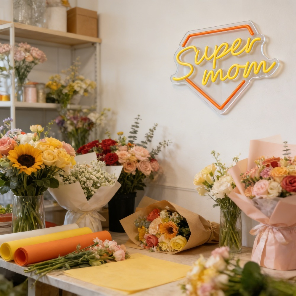 Super Mom Neon Sign LED Wall L - Lighting Decoration Ideas For Home 评论和价格