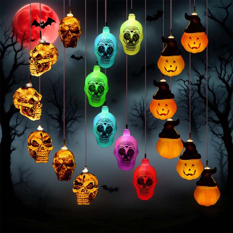 Halloween Solar Skull Ghost St - Lighting Decor For House 评论和价格