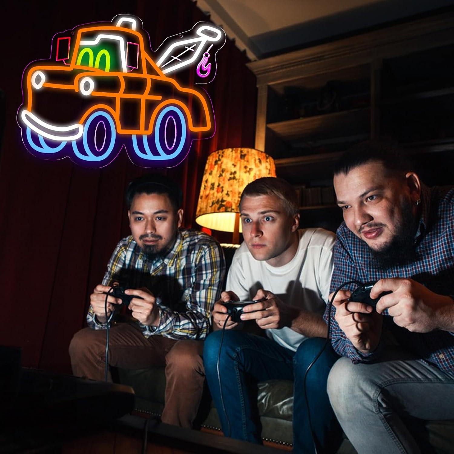 Cartoon Tow Truck Neon Sign US - Room Lighting Bedroom Decor 评论和价格