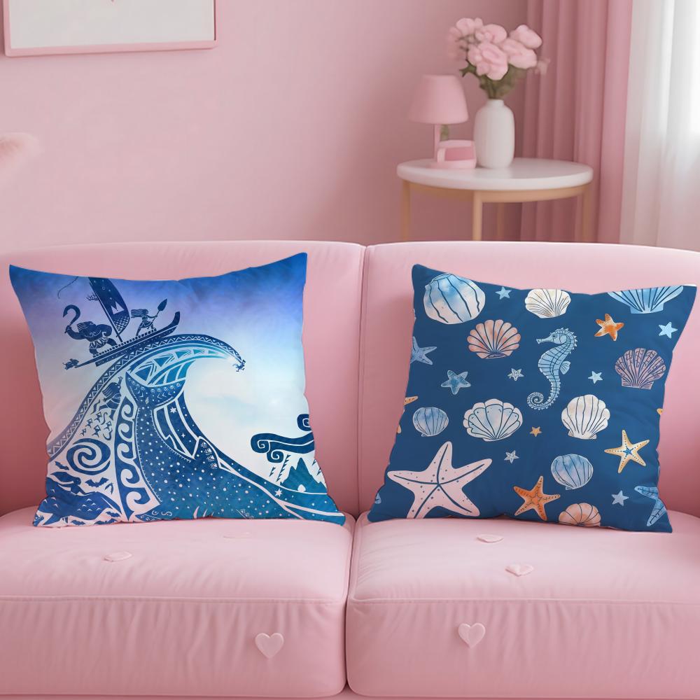 Light blue ocean ripple Cushio - Lighting Decor And Beyond 评论和价格