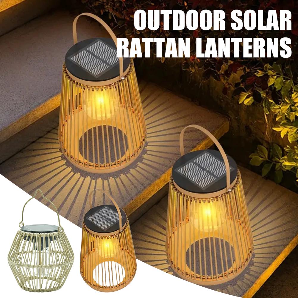 IP65 Waterproof Solar Rattan L - Garden Lighting Decor 评论和价格
