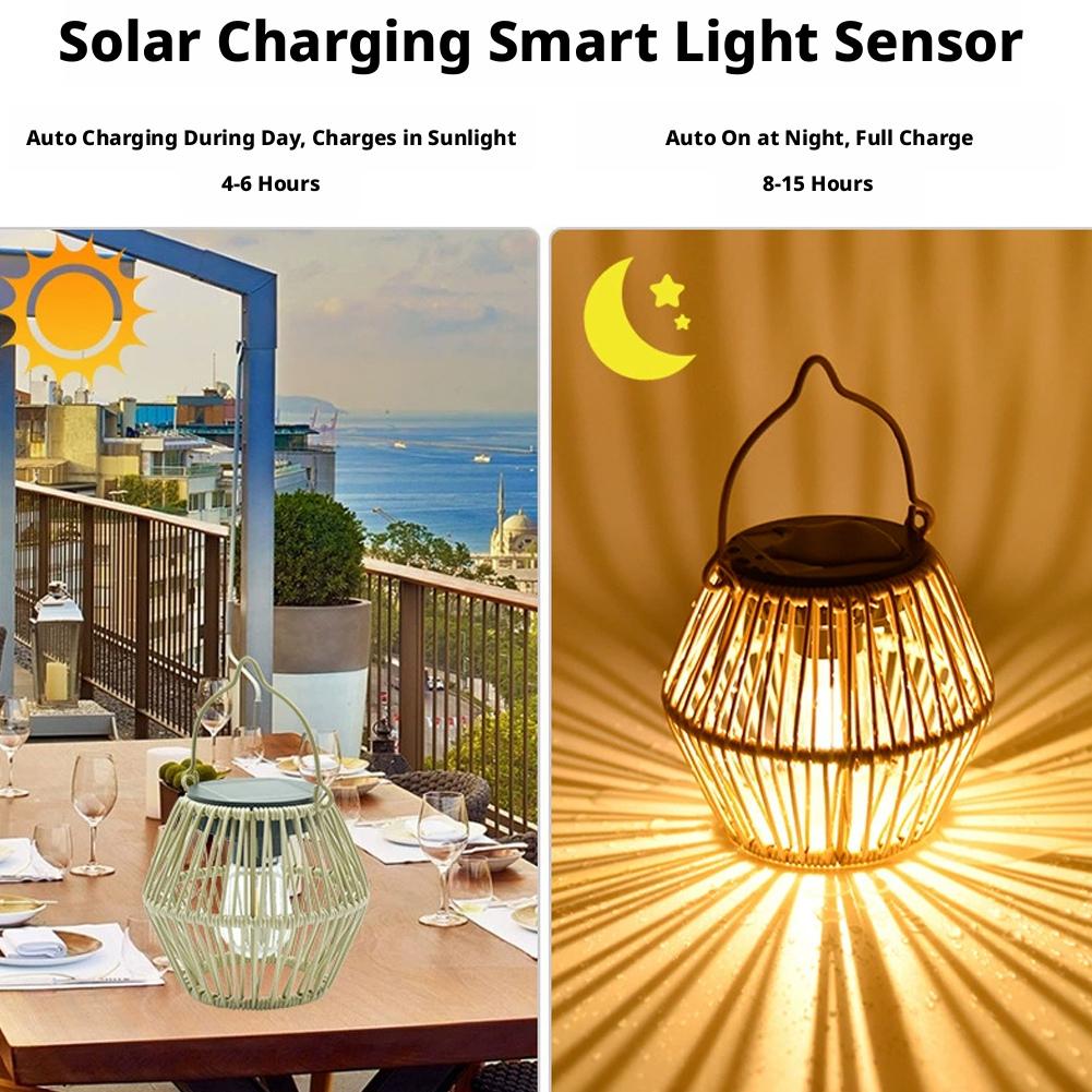 IP65 Waterproof Solar Rattan L - Garden Lighting Decor 评论和价格