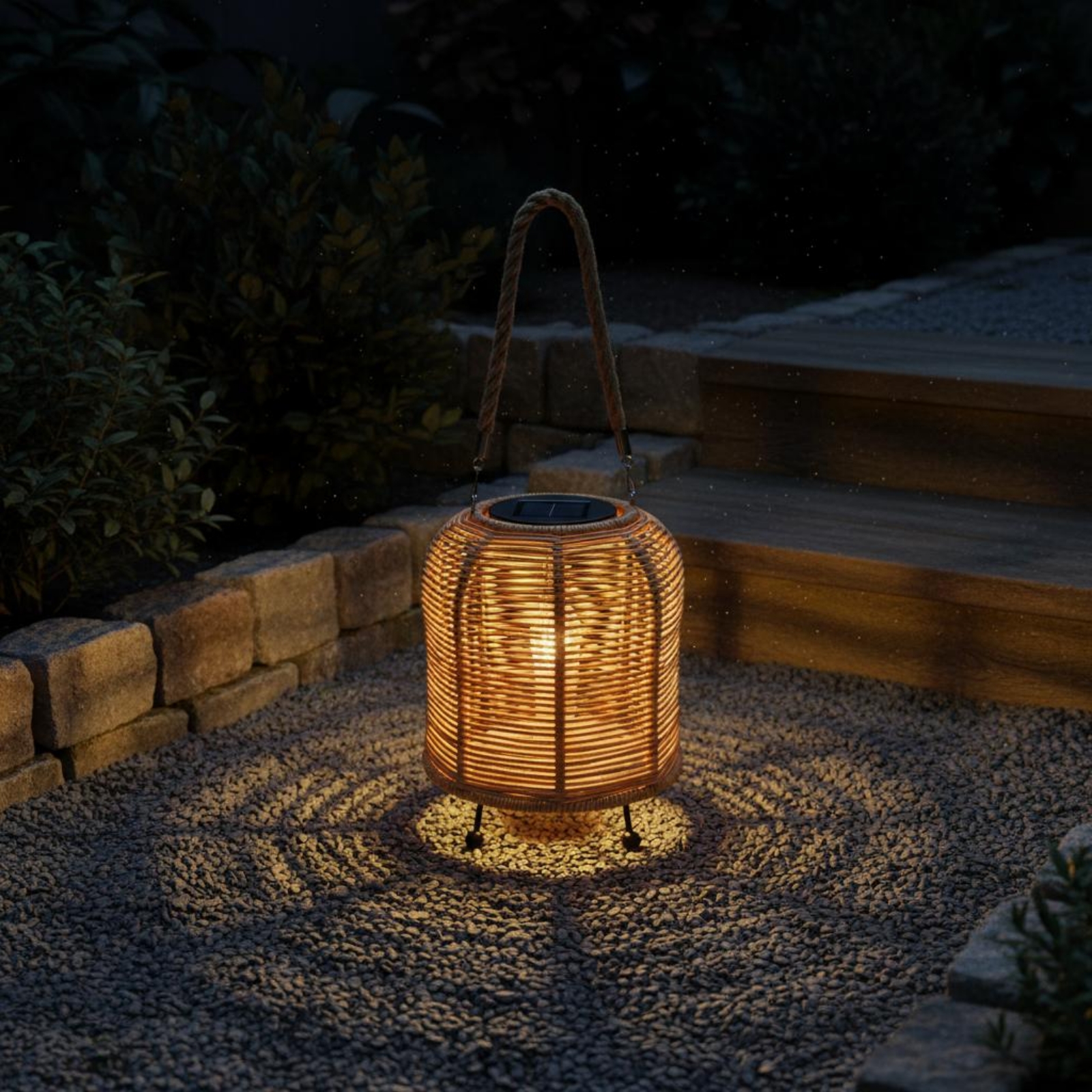 Handwoven Solar Lantern Warm L - Garden Lighting Decor 评论和价格
