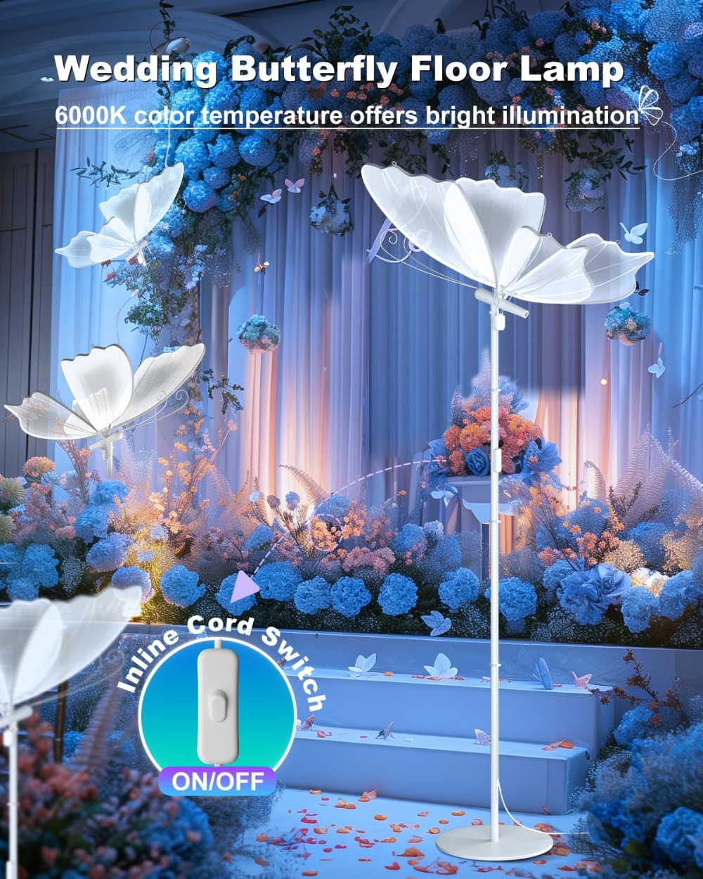 6000K LED Butterfly Floor Lamp - Decor Lighting Floor Lamps 评论和价格