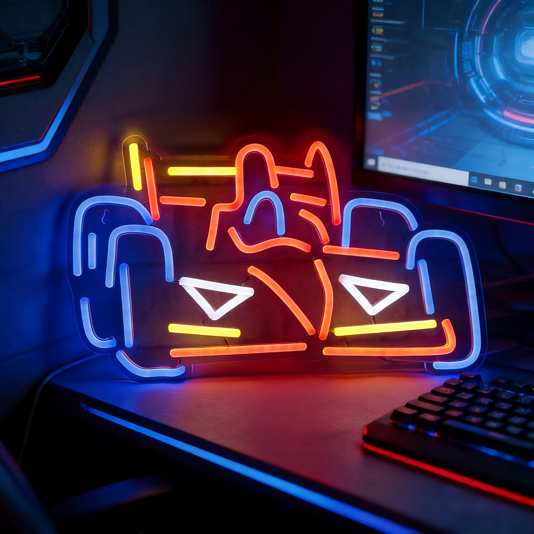 Formula Cars Neon Signs Go Kar - Decor Kart Lighting 评论和价格