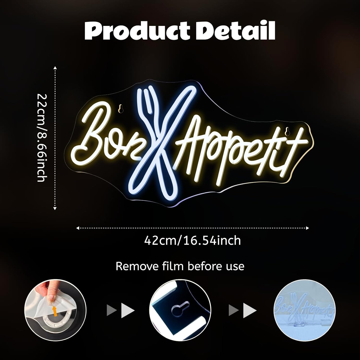 Bon Appétit Neon Sign Good App - Lighting Decoration Ideas For Home 评论和价格