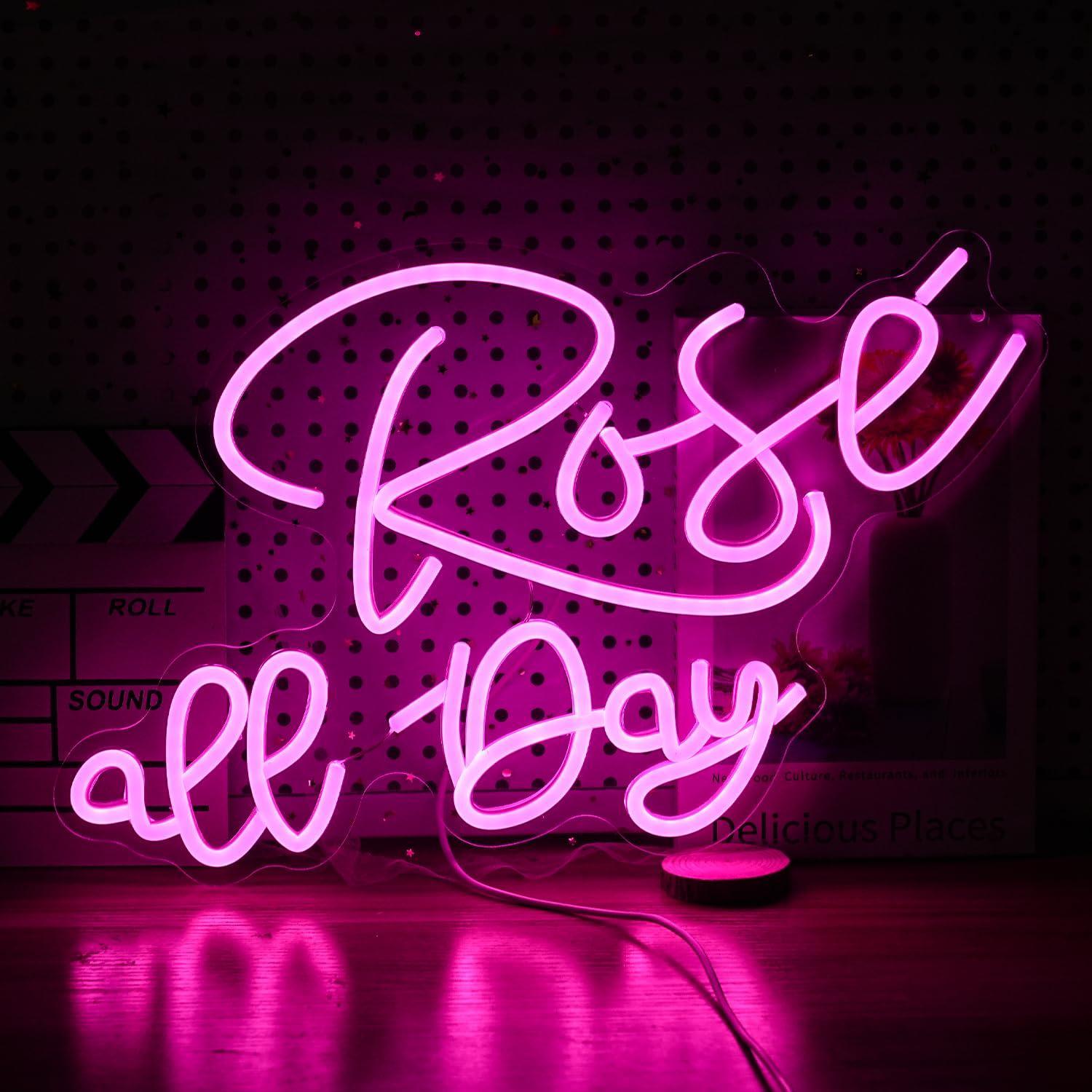 Rose All Day Neon Sign Dimmabl - Lighting Decoration For Wedding 评论和价格