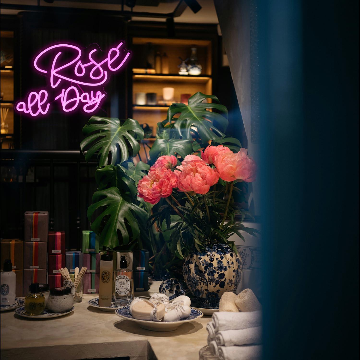 Rose All Day Neon Sign Dimmabl - Lighting Decoration For Wedding 评论和价格
