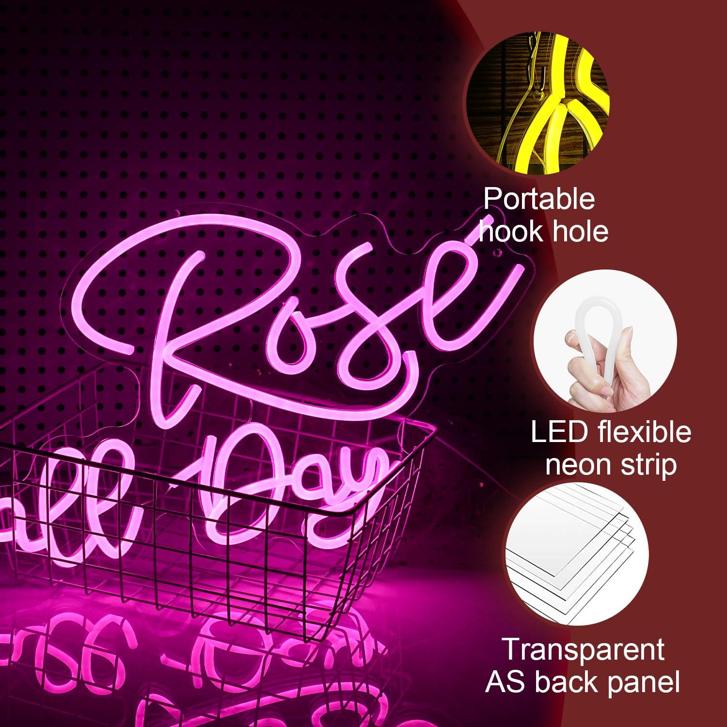 Rose All Day Neon Sign Dimmabl - Lighting Decoration For Wedding 评论和价格