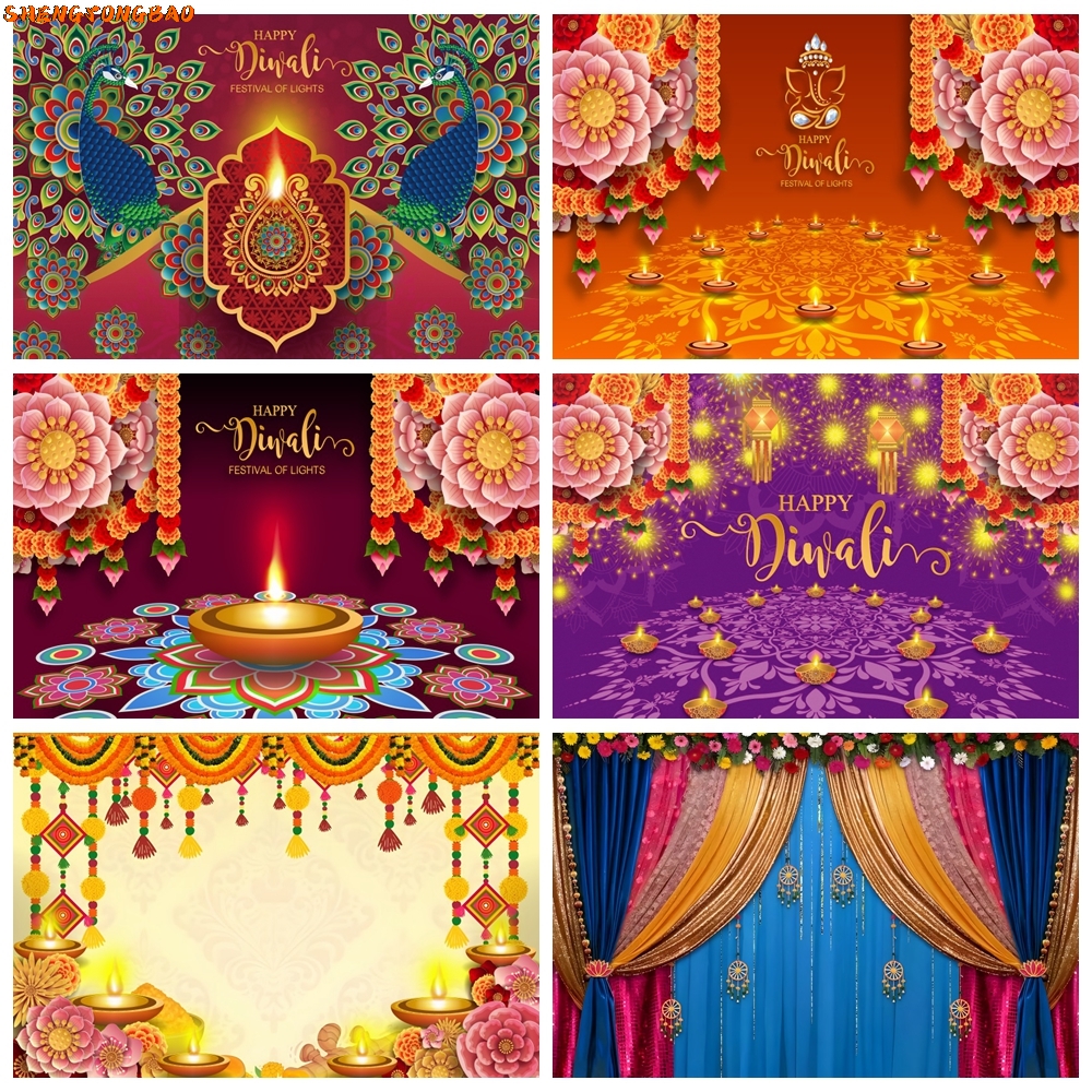 Happy Diwali Backdrop for Phot - Decor Lighting India 评论和价格