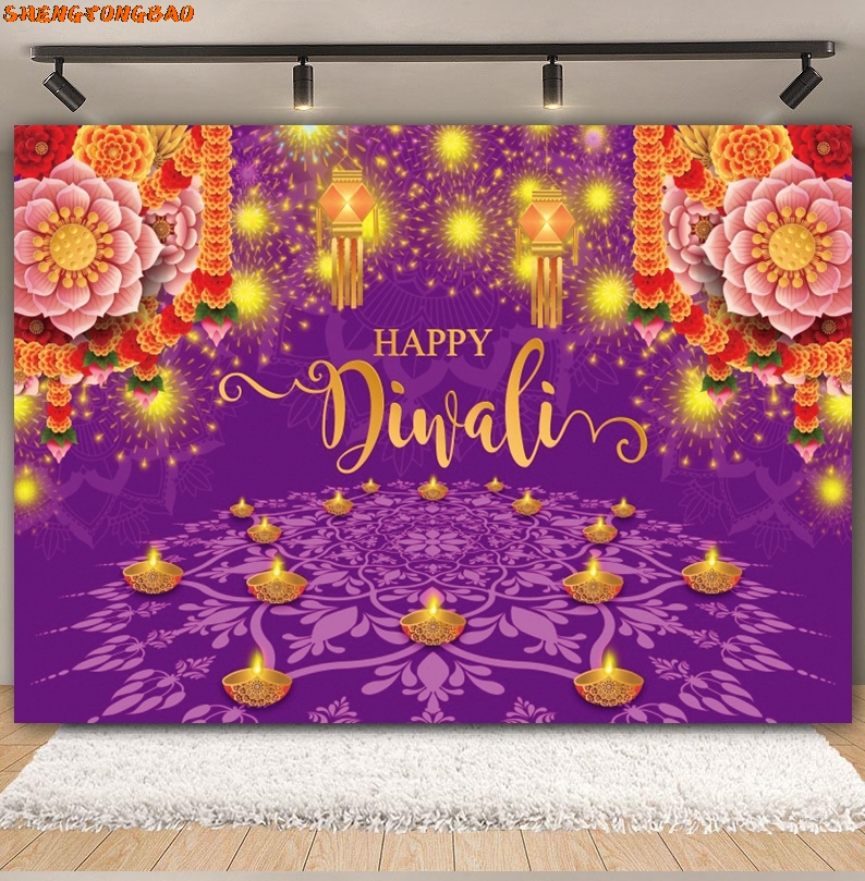 Happy Diwali Backdrop for Phot - Decor Lighting India 评论和价格