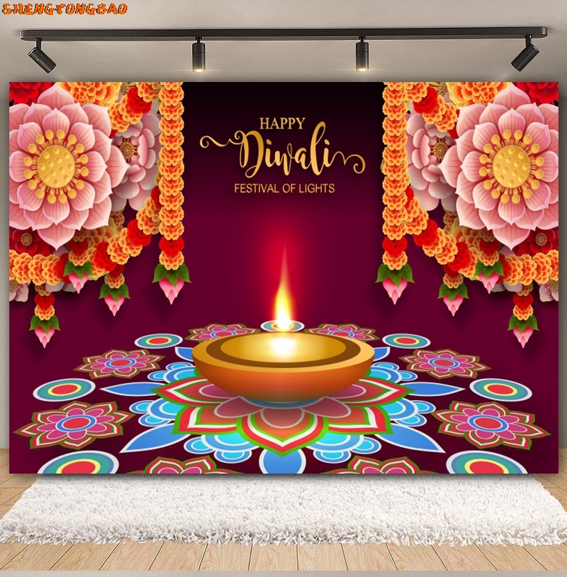 Happy Diwali Backdrop for Phot - Decor Lighting India 评论和价格