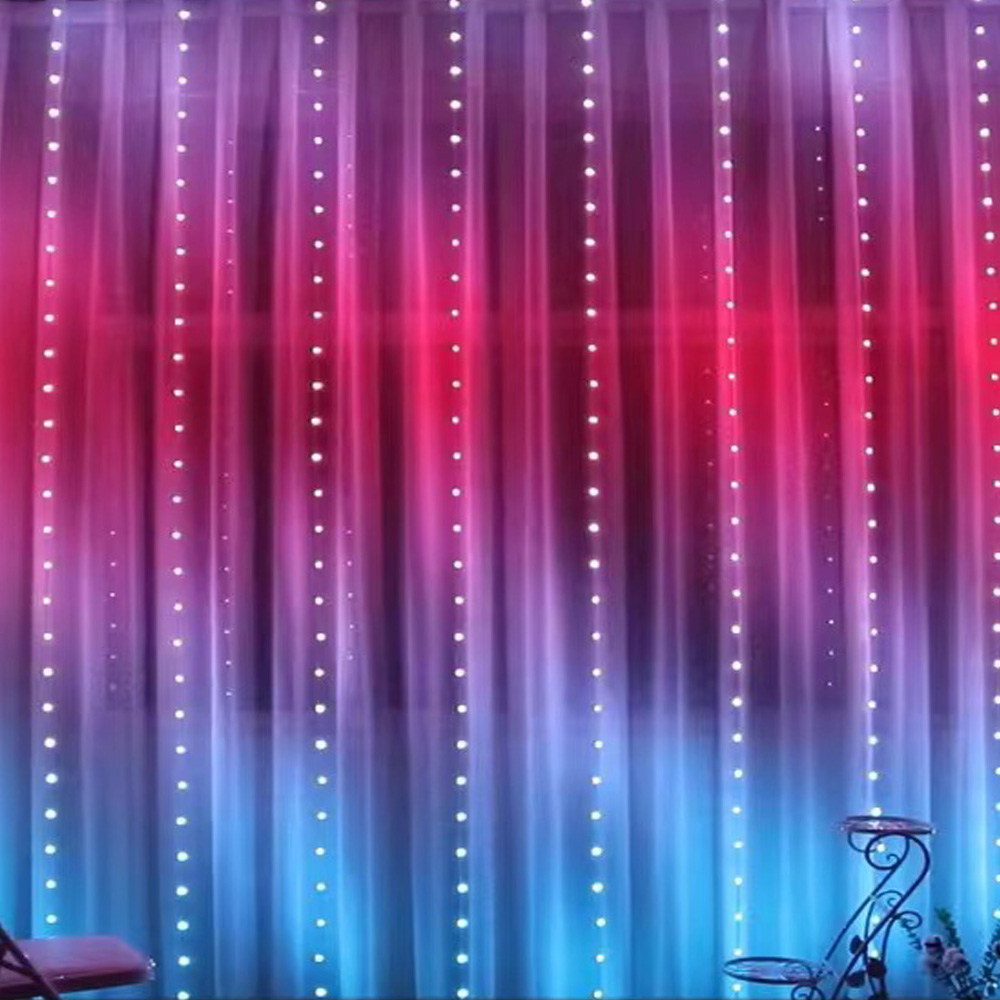 3M RGB Smart LED Curtain Light - Lighting Decoration For Wedding 评论和价格