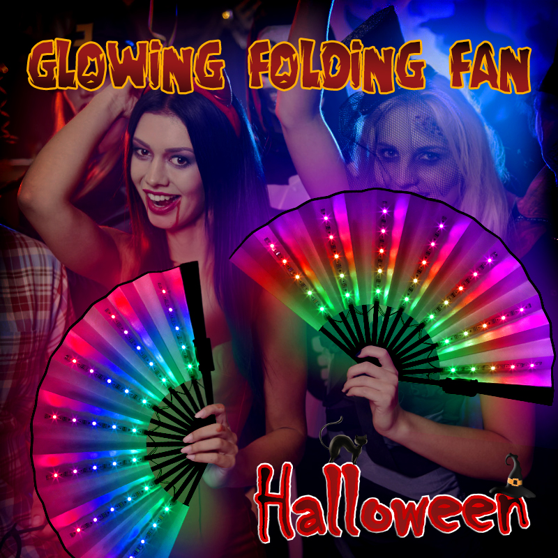 Halloween LED Folding Fan Rech - Decor Lighting Fans 评论和价格