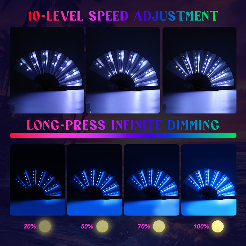 Halloween LED Folding Fan Rech - Decor Lighting Fans 评论和价格
