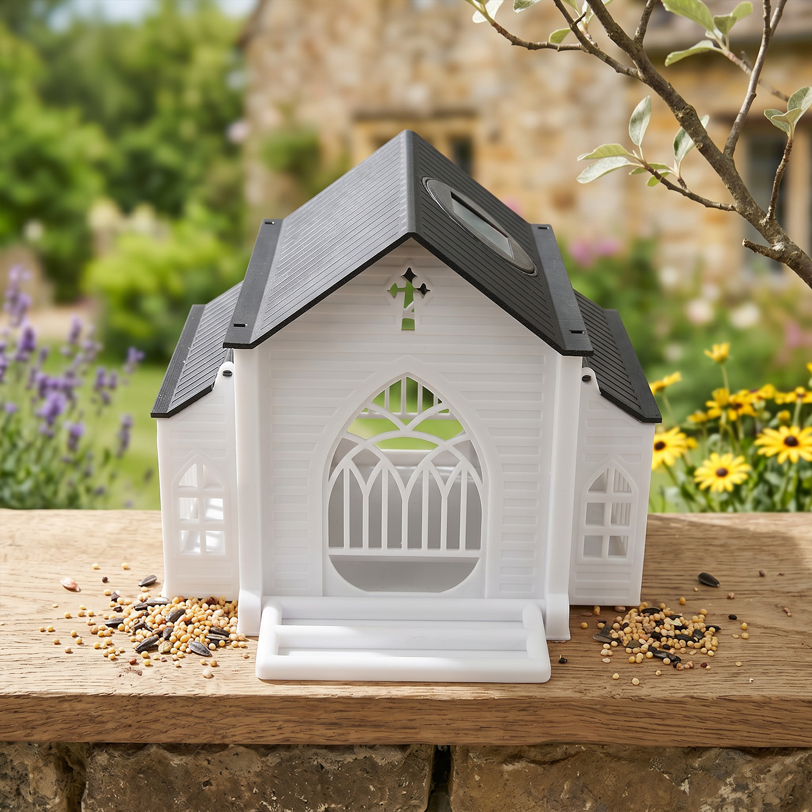 Hanging Wild Bird Feeder with  - Garden Lighting Decor 评论和价格