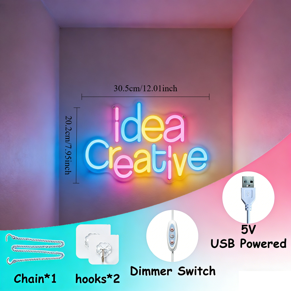 Creative Idea LED Neon Sign Gr - Lighting Decoration Ideas For Home 评论和价格