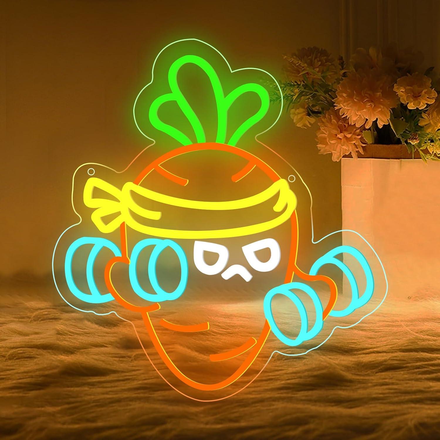 Carrot Lift The Weight Neon Si - Lighting Decor For Room 评论和价格